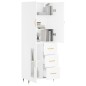 vidaXL Aparador alto madera contrachapada blanco 69,5x34x180 cm vidaXL Aparador alto madera contrachapada blanco 69,5x34x180 cm