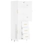 vidaXL Aparador alto madera contrachapada blanco 69,5x34x180 cm vidaXL Aparador alto madera contrachapada blanco 69,5x34x180 cm