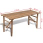 vidaXL Banco de jardín plegable 118 cm bambú vidaXL Banco de jardín plegable 118 cm bambú