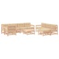 vidaXL Juego de muebles de jardín 10 piezas y cojines madera maciza vidaXL Juego de muebles de jardín 10 piezas y cojines madera maciza