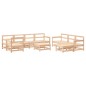 vidaXL Juego de muebles de jardín 10 piezas y cojines madera maciza vidaXL Juego de muebles de jardín 10 piezas y cojines madera maciza
