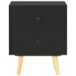 vidaXL Mesitas de noche 2 unidades madera maciza pino negro 40x30x50cm