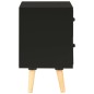 vidaXL Mesitas de noche 2 unidades madera maciza pino negro 40x30x50cm