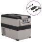 vidaXL Nevera con asa y adaptador PP y PE negro y gris 35 L vidaXL Nevera con asa y adaptador PP y PE negro y gris 35 L