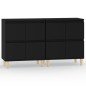 vidaXL Aparadores 2 uds madera contrachapada negro 60x35x70 cm vidaXL Aparadores 2 uds madera contrachapada negro 60x35x70 cm