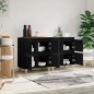vidaXL Aparadores 2 uds madera contrachapada negro 60x35x70 cm vidaXL Aparadores 2 uds madera contrachapada negro 60x35x70 cm