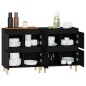 vidaXL Aparadores 2 uds madera contrachapada negro 60x35x70 cm vidaXL Aparadores 2 uds madera contrachapada negro 60x35x70 cm