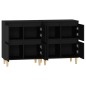 vidaXL Aparadores 2 uds madera contrachapada negro 60x35x70 cm vidaXL Aparadores 2 uds madera contrachapada negro 60x35x70 cm