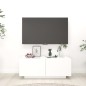 vidaXL Mueble para TV madera contrachapada blanco 100x35x40 cm