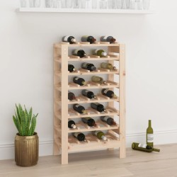 vidaXL Botellero madera maciza de pino 61,5x30x107,5 cm