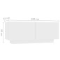 vidaXL Mueble para TV madera contrachapada blanco 100x35x40 cm
