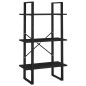 vidaXL Estante de almacenaje madera contrachapada negro 60x30x105 cm