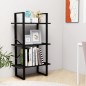 vidaXL Estante de almacenaje madera contrachapada negro 60x30x105 cm