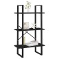 vidaXL Estante de almacenaje madera contrachapada negro 60x30x105 cm