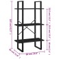vidaXL Estante de almacenaje madera contrachapada negro 60x30x105 cm