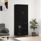 vidaXL Aparador alto madera contrachapada negro 69,5x34x180 cm vidaXL Aparador alto madera contrachapada negro 69,5x34x180 cm