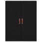 vidaXL Aparador alto madera contrachapada negro 69,5x34x180 cm vidaXL Aparador alto madera contrachapada negro 69,5x34x180 cm