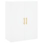vidaXL Aparador alto madera contrachapada blanco 69,5x34x180 cm