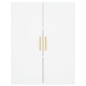vidaXL Aparador alto madera contrachapada blanco 69,5x34x180 cm