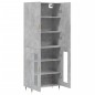vidaXL Aparador alto madera contrachapada gris hormigón 69,5x34x180 cm vidaXL Aparador alto madera contrachapada gris hormigón 69,5x34x180 cm