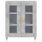 vidaXL Aparador alto madera contrachapada gris hormigón 69,5x34x180 cm vidaXL Aparador alto madera contrachapada gris hormigón 69,5x34x180 cm