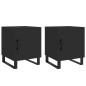 vidaXL Mesitas de noche 2 uds madera de ingeniería negro 40x40x50 cm vidaXL Mesitas de noche 2 uds madera de ingeniería negro 40x40x50 cm