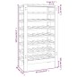vidaXL Botellero madera maciza de pino 61,5x30x107,5 cm vidaXL Botellero madera maciza de pino 61,5x30x107,5 cm