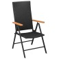 vidaXL Juego de comedor para jardín 3 piezas negro y marrón vidaXL Juego de comedor para jardín 3 piezas negro y marrón