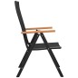 vidaXL Juego de comedor para jardín 3 piezas negro y marrón vidaXL Juego de comedor para jardín 3 piezas negro y marrón