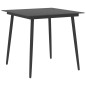 vidaXL Juego de comedor para jardín 3 piezas negro y marrón vidaXL Juego de comedor para jardín 3 piezas negro y marrón