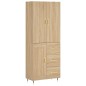 vidaXL Aparador alto madera contrachapada color roble 69,5x34x180 cm vidaXL Aparador alto madera contrachapada color roble 69,5x34x180 cm