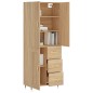 vidaXL Aparador alto madera contrachapada color roble 69,5x34x180 cm vidaXL Aparador alto madera contrachapada color roble 69,5x34x180 cm