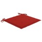 vidaXL Sillas de jardín 3 uds madera maciza de teca con cojines rojos vidaXL Sillas de jardín 3 uds madera maciza de teca con cojines rojos