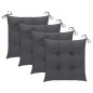 vidaXL Sillas de jardín 3 uds madera teca con cojines gris antracita vidaXL Sillas de jardín 3 uds madera teca con cojines gris antracita
