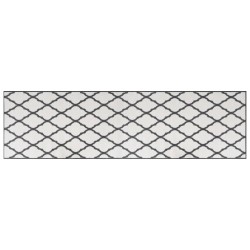 vidaXL Alfombra de exterior gris y blanca reversible 80x250 cm