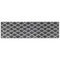 vidaXL Alfombra de exterior gris y blanca reversible 80x250 cm