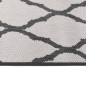 vidaXL Alfombra de exterior gris y blanca reversible 80x250 cm