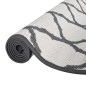 vidaXL Alfombra de exterior gris y blanca reversible 80x250 cm