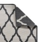 vidaXL Alfombra de exterior gris y blanca reversible 80x250 cm