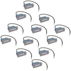 vidaXL Luces LED empotrables para escaleras 12 uds 44x111x56 mm