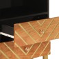 vidaXL Mesita de noche madera maciza mango marrón y negro 50x33x60 c