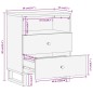 vidaXL Mesita de noche madera maciza mango marrón y negro 50x33x60 c