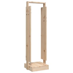 vidaXL Soporte para leña madera maciza de pino 33,5x30x110 cm
