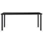 vidaXL Juego de comedor 7 piezas cuero sintético negro