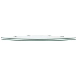 vidaXL Estantes esquina 2 uds soportes cromados transparente 45x45 cm