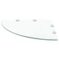 vidaXL Estantes esquina 2 uds soportes cromados transparente 45x45 cm