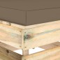 vidaXL Sofá central seccional con cojines madera impregnada gris vidaXL Sofá central seccional con cojines madera impregnada gris