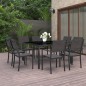 vidaXL Juego de comedor de jardín 9 piezas acero
