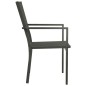vidaXL Juego de comedor de jardín 9 piezas acero