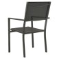 vidaXL Juego de comedor de jardín 9 piezas acero